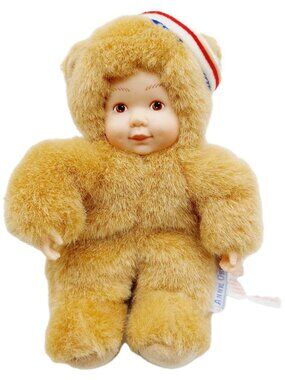 Anne Geddes Plush Baby Bear Doll 5" Unimax Toy's Ltd Hong Kong 2002